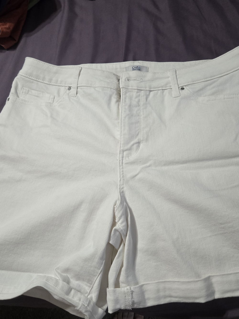 croft & barrow White Women's Denim Jean Shorts